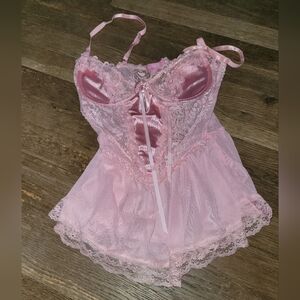 Sugar Thrillz Pink Lace Lingerie Chemise
